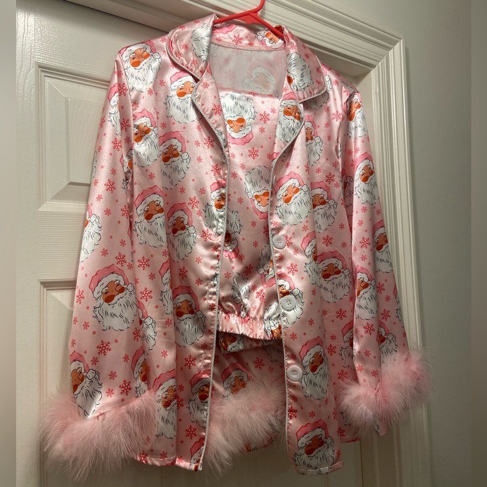 Pink Santa size small Christmas pj’s
